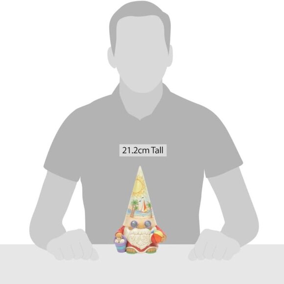 Enesco Time for a Shell-ebration Coastal Gnome with Sunset & Beachball Figurine - Picture 4 of 7